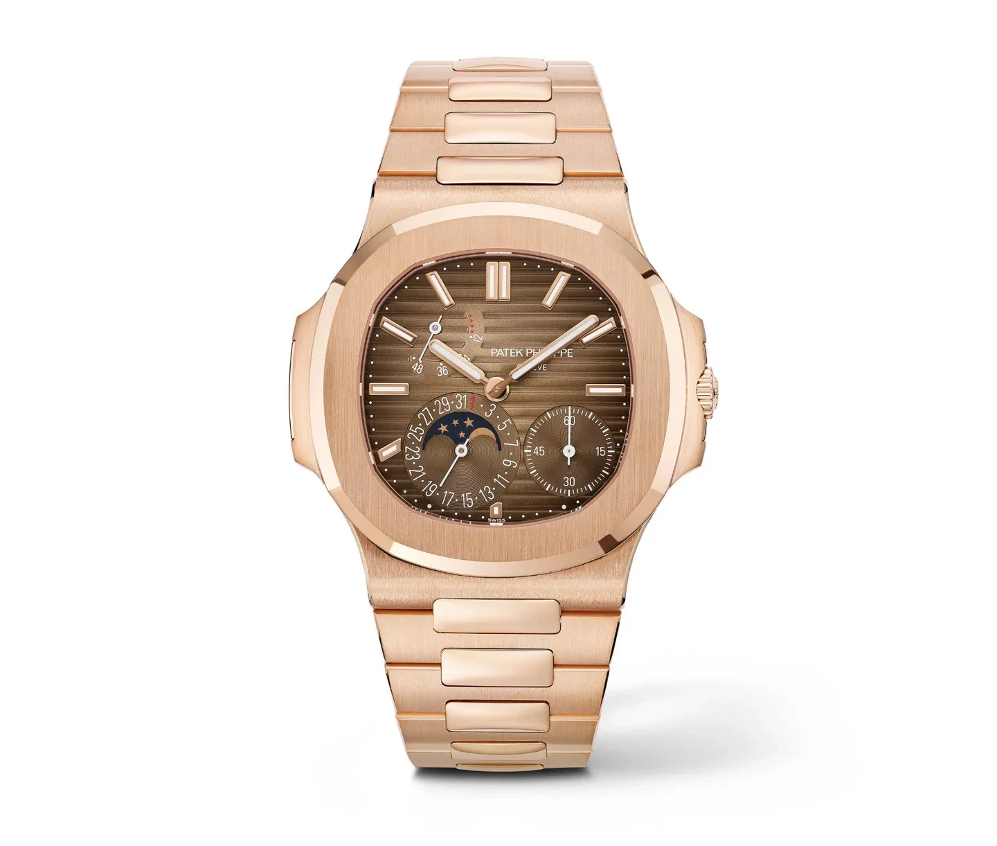 Patek Phillipe Nautilus Brown Dial Rose Gold 5712-1R-001