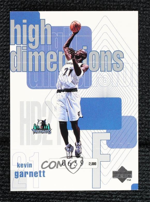 1997-98 Upper Deck High Dimensions 639/2000 Kevin Garnett #HD21 HOF 0d44