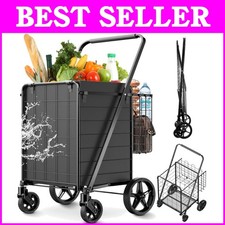 Durable Heavy Duty Grocery Trolley with Large Rubber Wheels for Easy Maneuvering