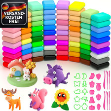Modelliermasse Set 84 Farben lufttrocknende K...