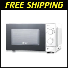 Powerful 700W Microwave, Mechanical Controls, White