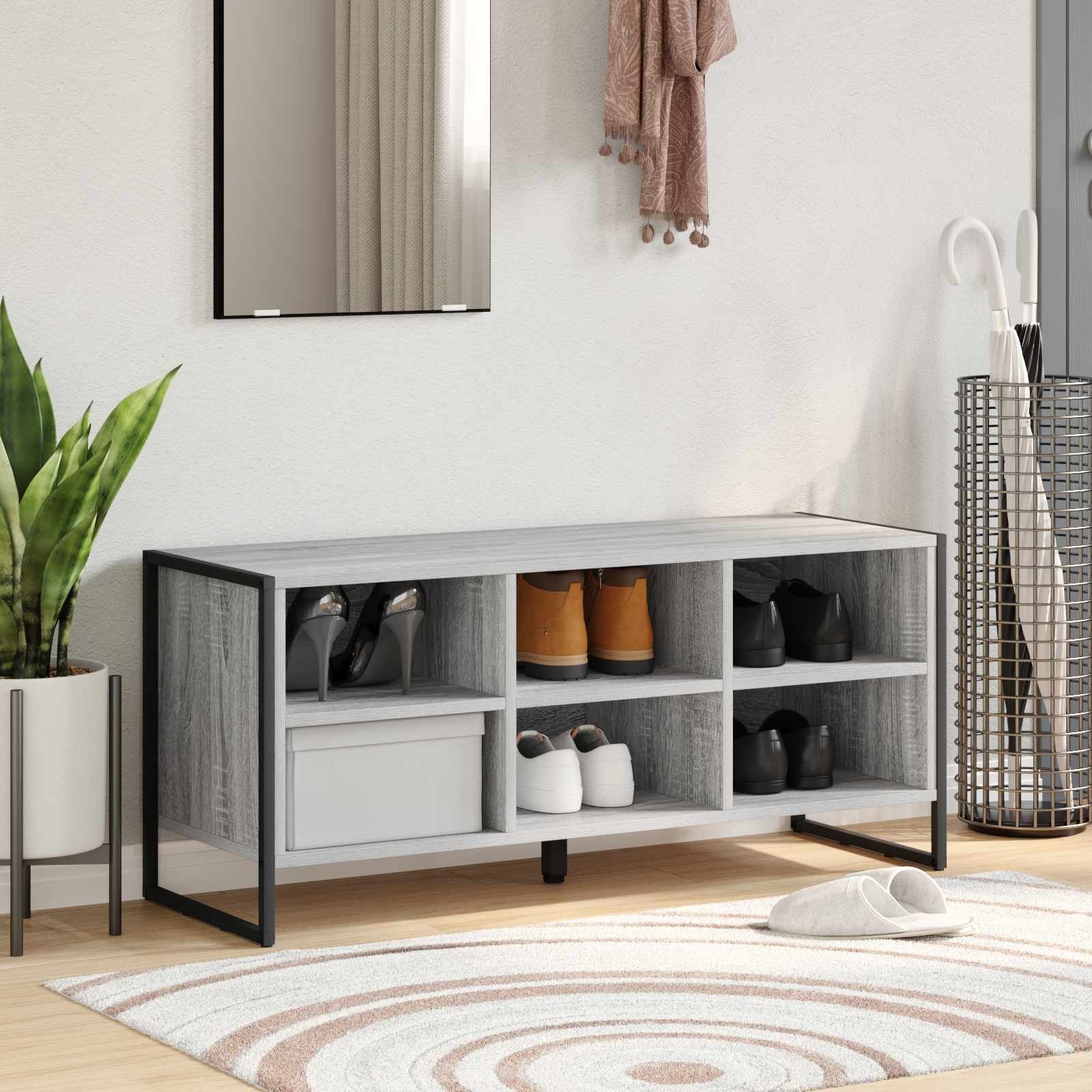 Mobile Porta Scarpe Salvaspazio 60x35 cm | Grigio Sonoma per Famiglie