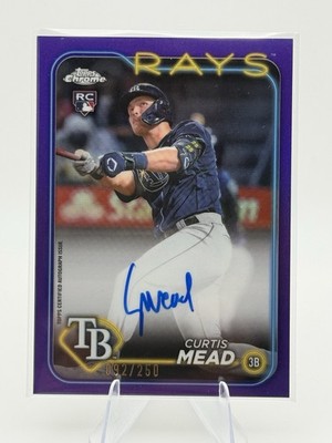 2024 Topps Chrome Rookie Autographs Curtis Mead Purple Refractor 092/250 #RA-CME