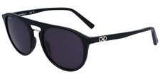 Ferragamo Men's Black Pilot Sunglasses w/ Keyhole Bridge - SF1090S 001 Italy