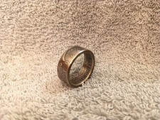 1964 Kennedy 90 Silver Half Dollars size 10 1/2 coin ring Handmade B 