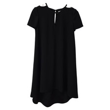 Trina Turk Floramaria Swing Dress Hi-Lo Size 0 Black NWT $258