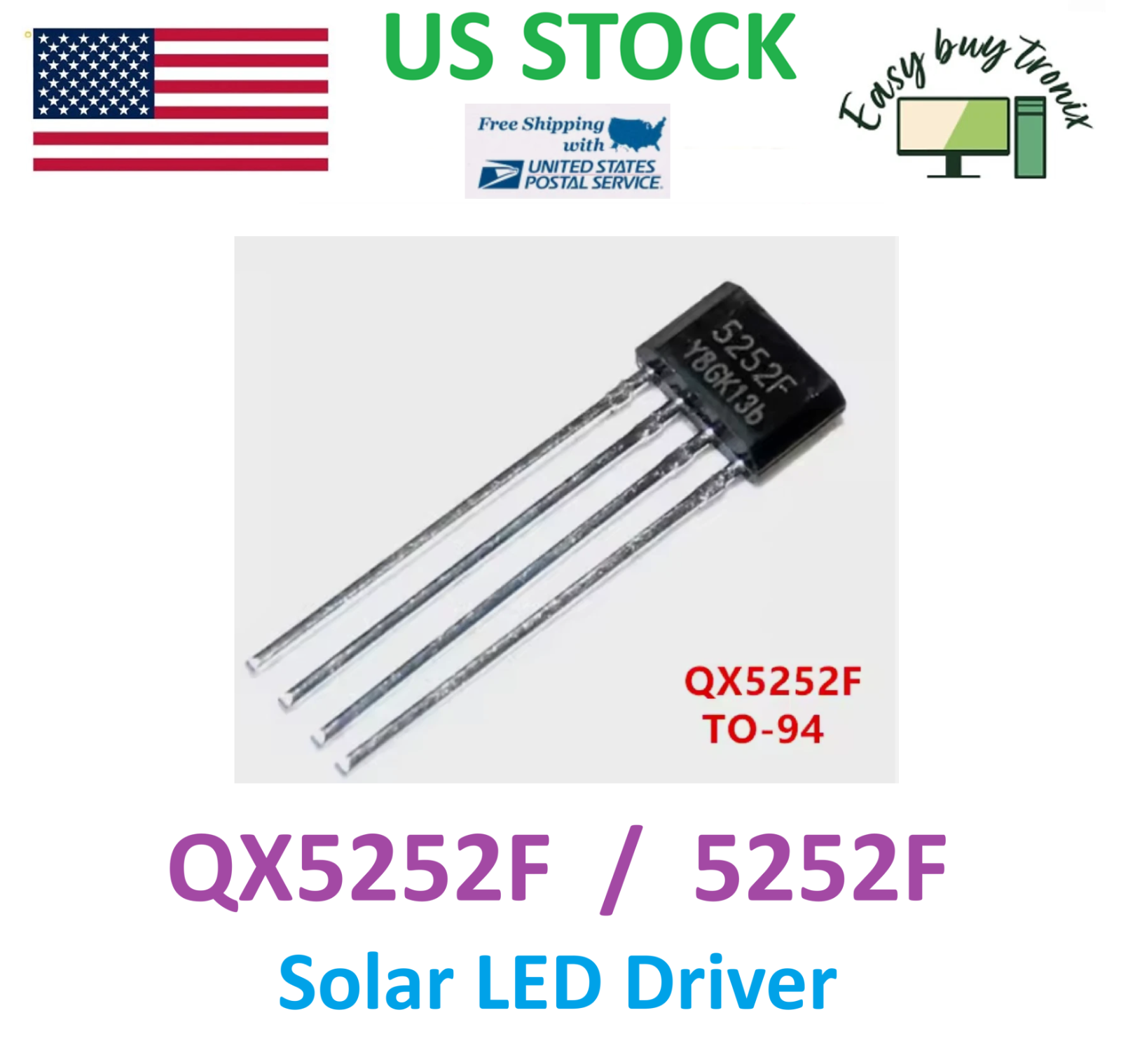 20pcs Original QX5252F QX5252 5252F IC Solar LED Driver ~ Fast USA ...