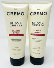 Lot of 2 Cremo Shave Cream Classic Citrus Moisturizing Formula 6oz Men's