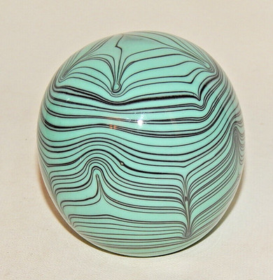 Paperweight EISCH Briefbeschwerer Paperweight türkis EISCH signiert