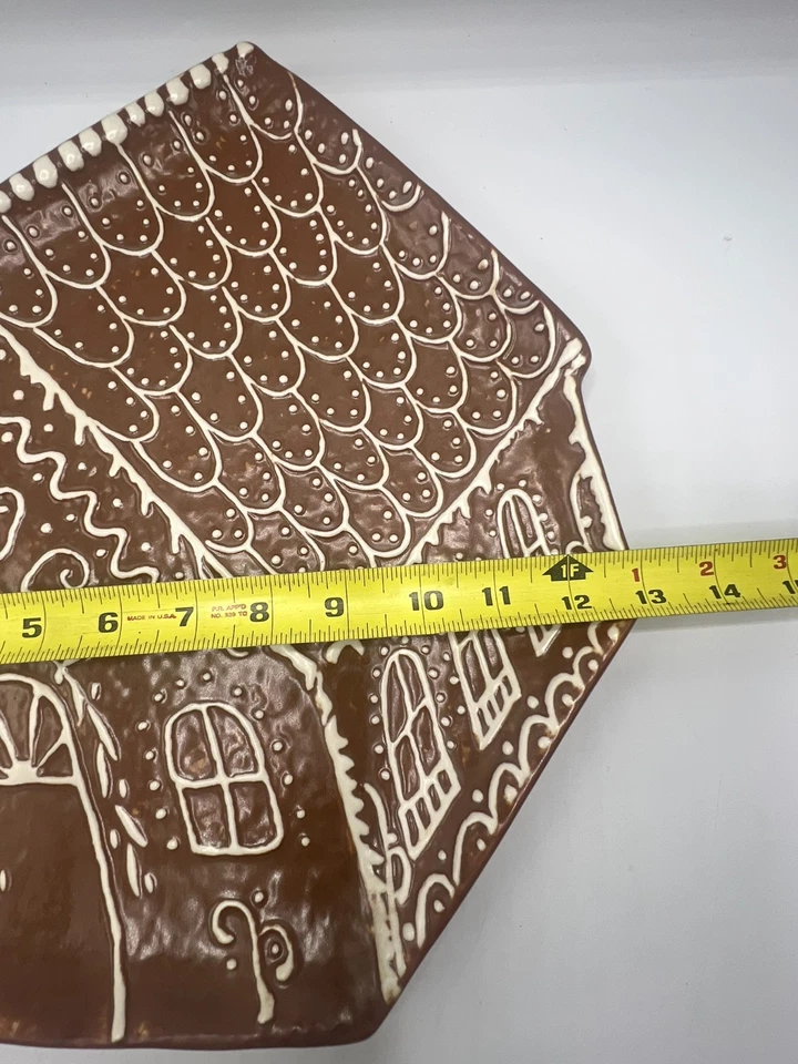 NOVO prato de servir de grés em forma de casa de gengibre Pottery Barn - Imagem 4 de 4