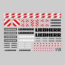 Waterslide Decal 1:50 - LIEBHERR grúa máquina de construcción camión cargadora de ruedas modelismo ferroviario excavadora