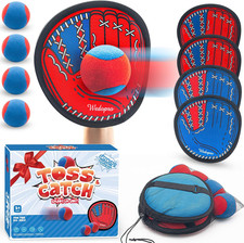 Toss and Catch Ball Game with Glove Outdoor Toy for Kids Age 3-12 Birthday Gift