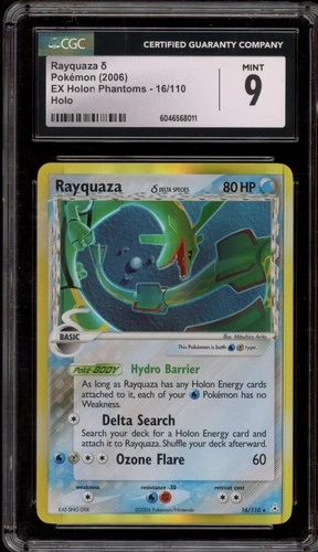 Pokemon Rayquaza EX Holon Phantoms Holo Rare #16 CGC 9 Mint