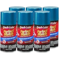 Duplicolor BGM0440 (6-Pack), Aerosol Paint GM 43 WA9796, 43 WA243A, Bright Aqua
