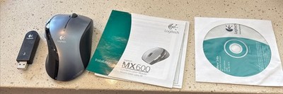 Logitech MX 600 MX600 Wireless Cordless Laser Mouse With Software & USB