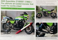 KAWASAKI Z1000S1 (1982) eddie lawson #21 AMA 🇺🇸 superbike ( 2 sided ) brochure