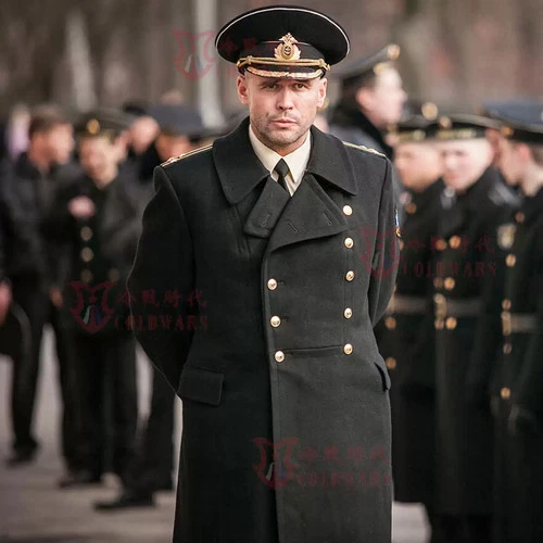 Cold Resistant Replica Soviet Navy M69 Winter Black 12-Button Woolen Overcoat image 14