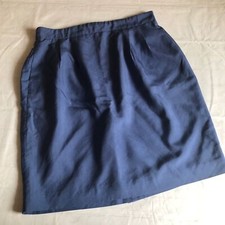 Talbots Petites Silk A line  navy blue skirt size 12