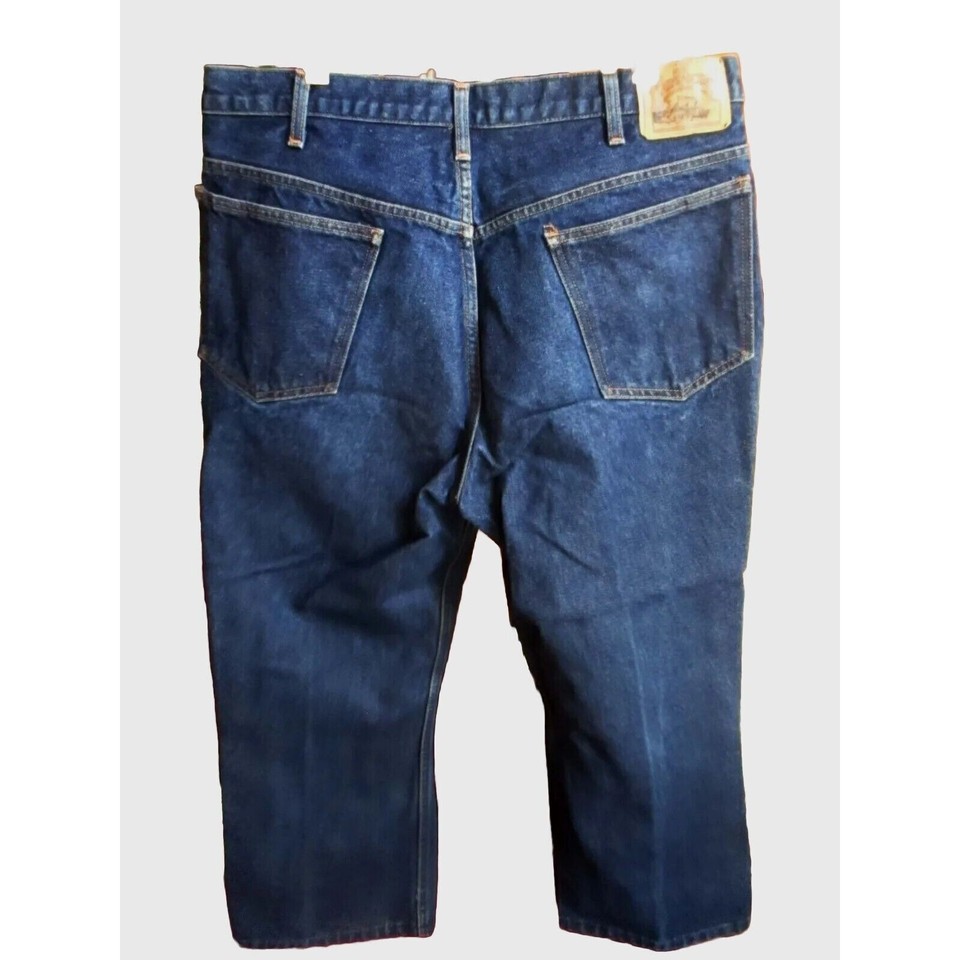 Vintage Mens Bootcut Jeans 36x26 80s JC PENNEY PLAIN POCKETS CLASSIC