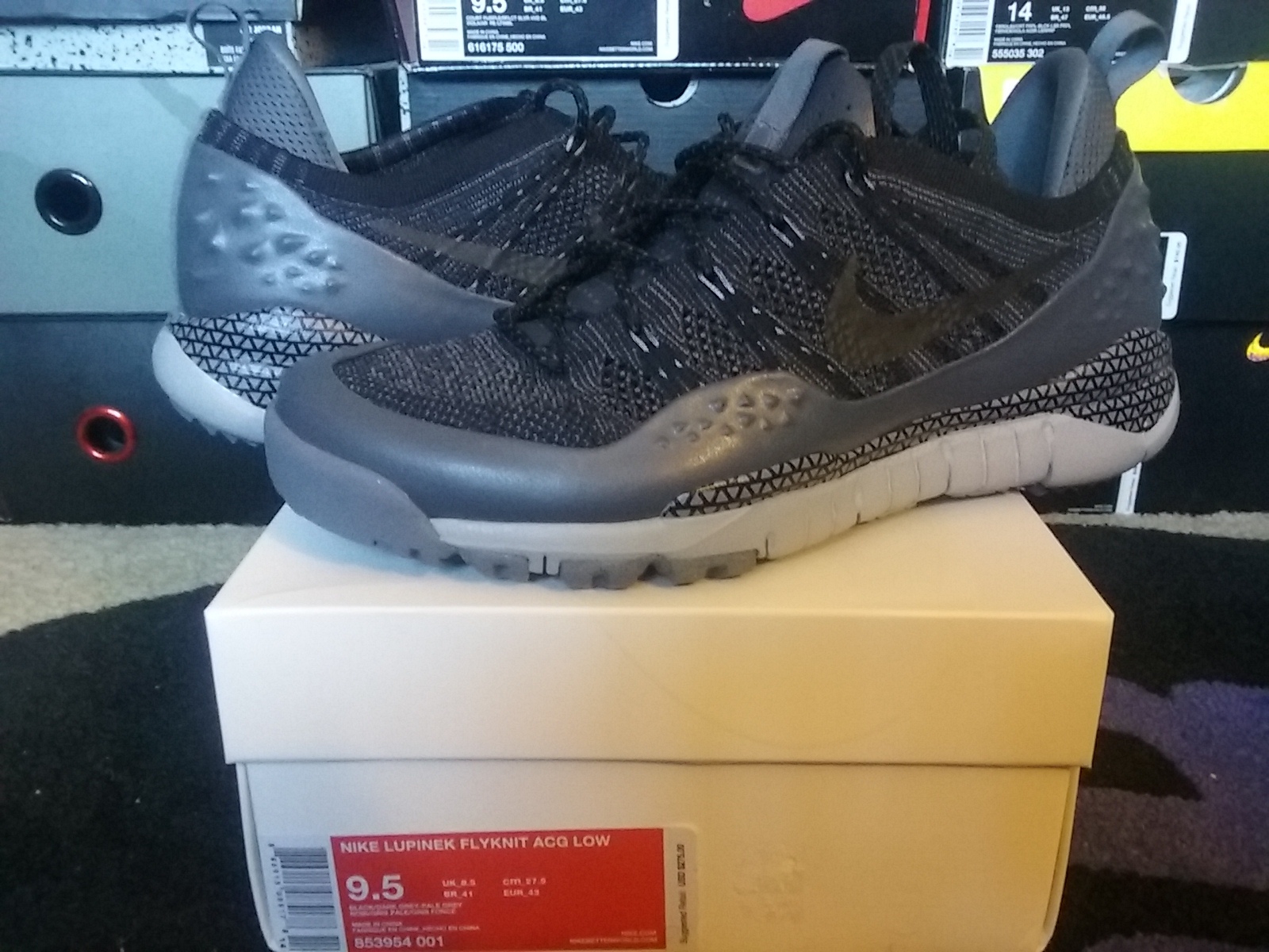 Nike Air Lupinek Flyknit ACG Low SP NikeLab Black Dark Pale Grey boot 853954 001 Nike Air Lupinek Flyknit ACG Low SP NikeLab Black Dark Pale Grey boot 853954 001