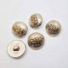 Round Gold Button Shank Sewing Buttons x 10 Plastic Gold Colour Pack of Ten