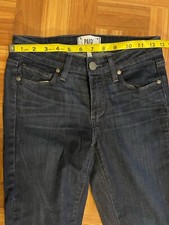Paige Dark Wash Skinny Jeans 27 Hemmed
