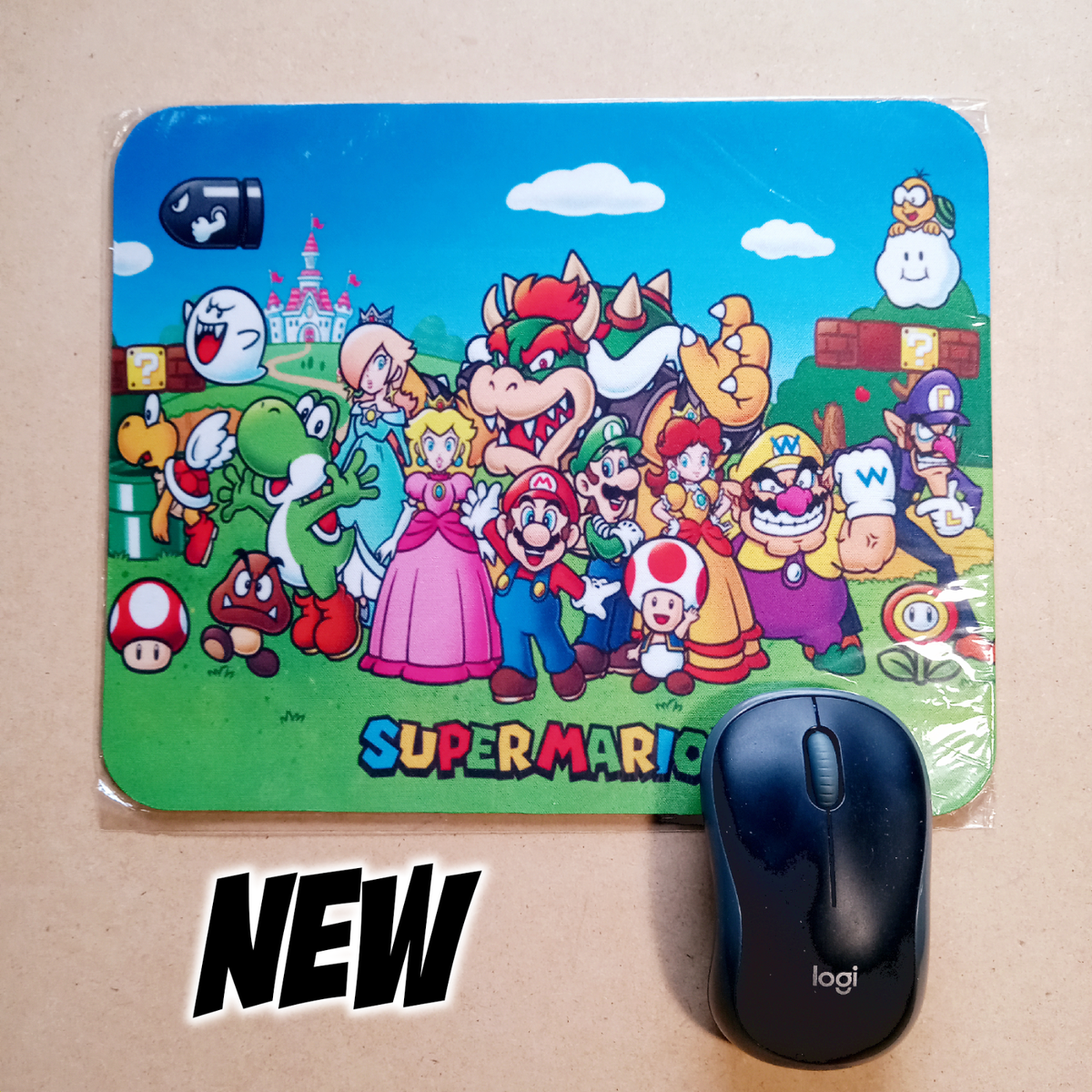 Mario and Gang mousepad 8x10 inches Nintendo Super Mario Bros