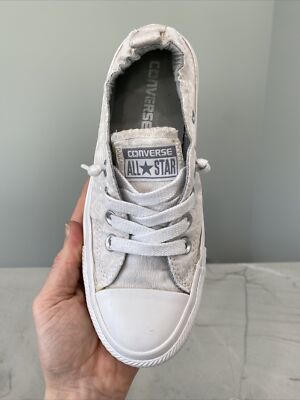 Converse All Star Low Cut Shoes Womens Size 6 Elastic Back 545415F Sneaker White