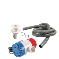 For RV and Yacht Gray Bilge Pump Plumbing Kit 12V-750GPH Bilge Pump