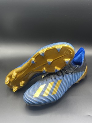 ADIDAS X 19.1 FG Soccer Cleats Mens Size 10.5 Blue Gold Firm Ground F35313  | eBay