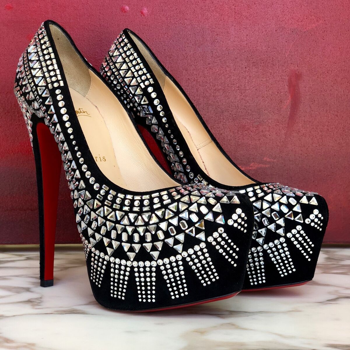 new CHRISTIAN LOUBOUTIN Decorapump strass platform pump size new CHRISTIAN LOUBOUTIN Decorapump strass platform pump size