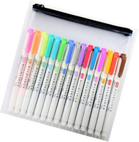 Zebra Mildliner Soft Color Double-sided Highlighter Pens Deep, Warm & Cool, 15 C Zebra Mildliner Soft Color Double-sided Highlighter Pens Deep, Warm & Cool, 15 C