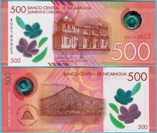 Nicaragua 500 Cordobas 2017(2019) UNC**New - Polymer