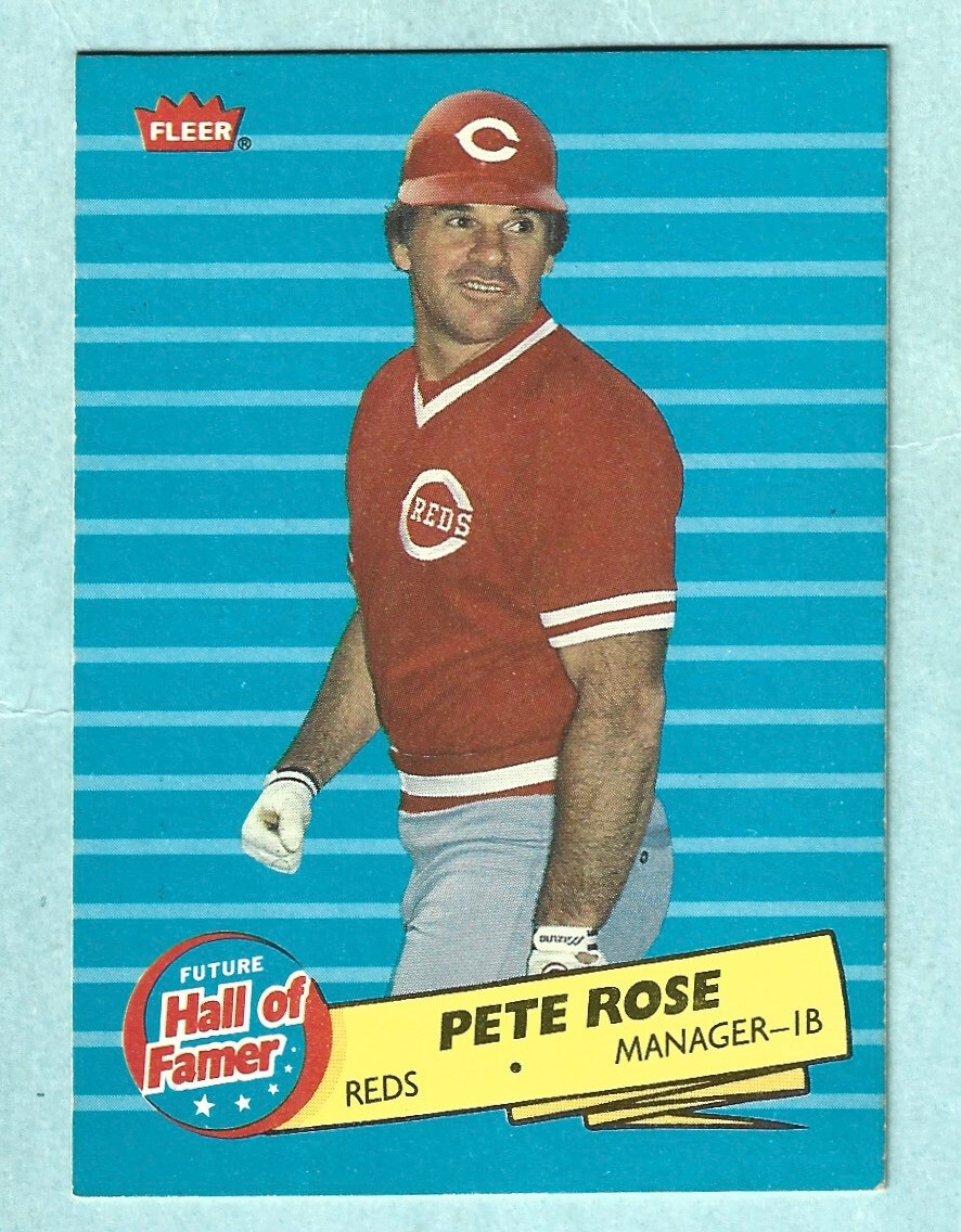 Pete Rose #1 Baseball Cards 1986 Fleer Future Hall of Famers trading card — raw and PSA graded price guide