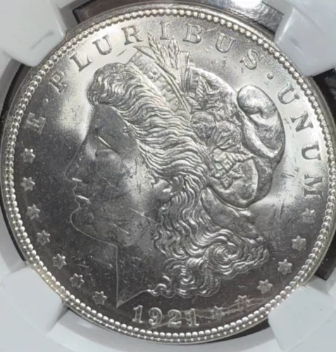 1921 Morgan Silver Dollar NGC MS63 Stunning CX17