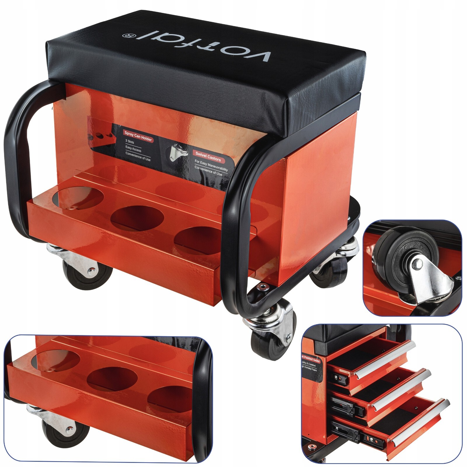 Tabouret atelier pivotant 360 pour bricoler assis sans douleur au dos