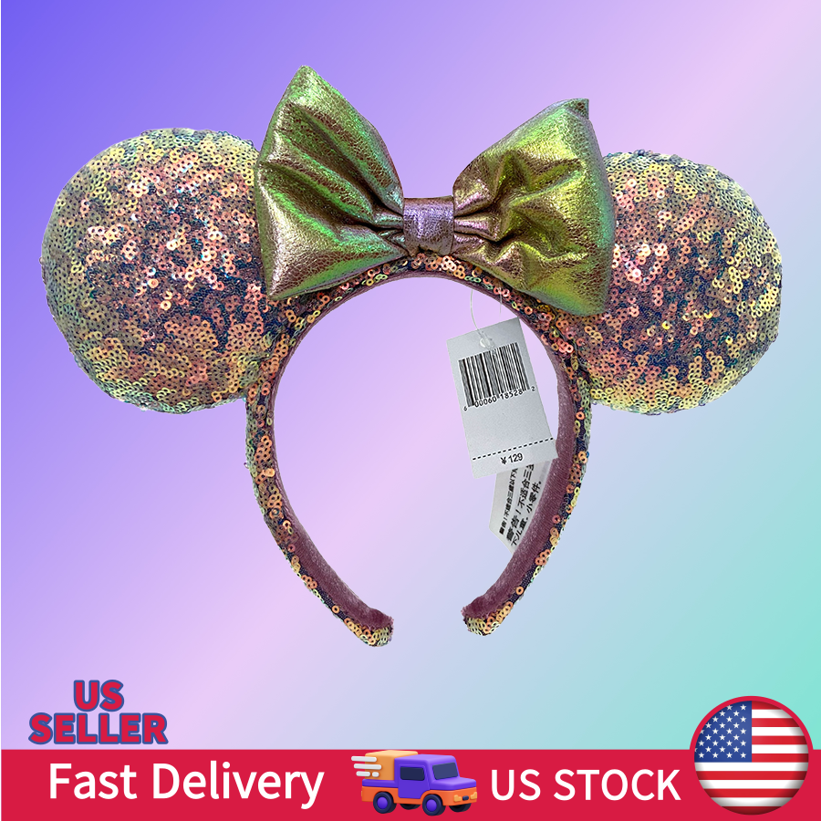 Disney Parks Minnie Mouse 50th Anniversary Iridescent Ear Headband NWT