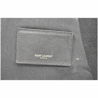 YVES SAINT LAURENT Hunting Rucksack Canvas Backpack Bag Black