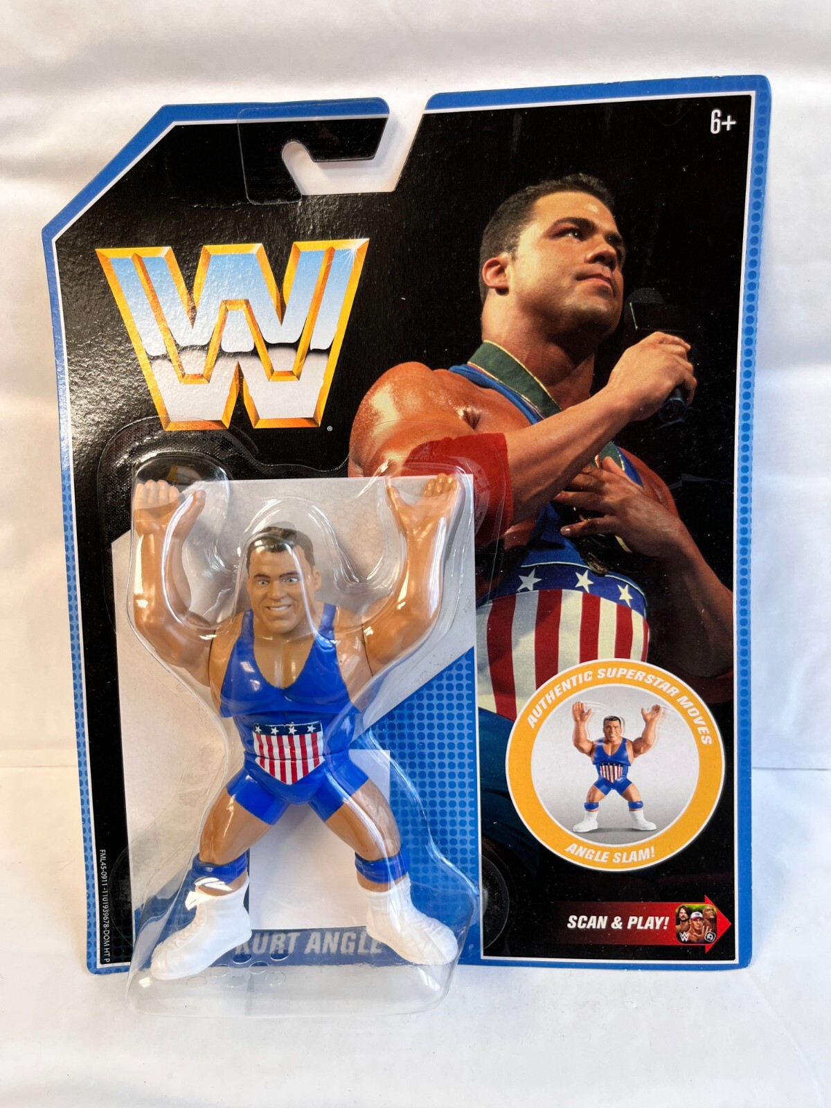 WWE MATTEL RETRO SERIES 7 KURT ANGLE WRESTLING ACTION FIGURE WWF HASBRO