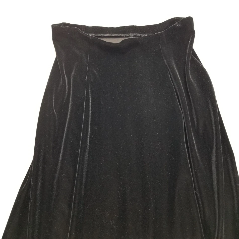Casadei Skirt Womens Small Black Velour Long 26x41 - Image 2 of 4