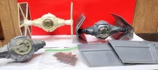 Vintage Star Wars Tie Fighter Lot - Original Kenner Parts Imperial White - Vader