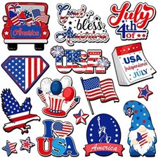 16 Pieces Patriotic Refrigerator Magnets Magnetic Patriotic Gnomes Magnets