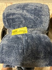 Berkshire Blanket Home Co Eco Plush Oversize Throw 50" x 70" Blue New