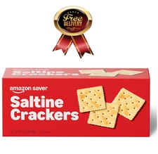 Amazon Fresh Original Saltine Crackers 16 Oz Previously Happy Belly Packaging...