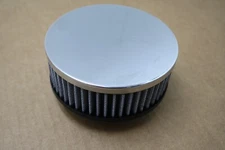 UNIVERSAL CHROME PANCAKE STYLE POD AIR FILTER FOR 2.5" 61.5MM CARB MOTORCYCLE