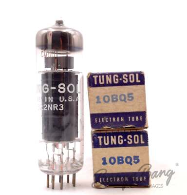 2 Tung-Sol 10BQ5/YL84 Power Pentode HI-FI Amplifier Valve- BangyBang Tubes