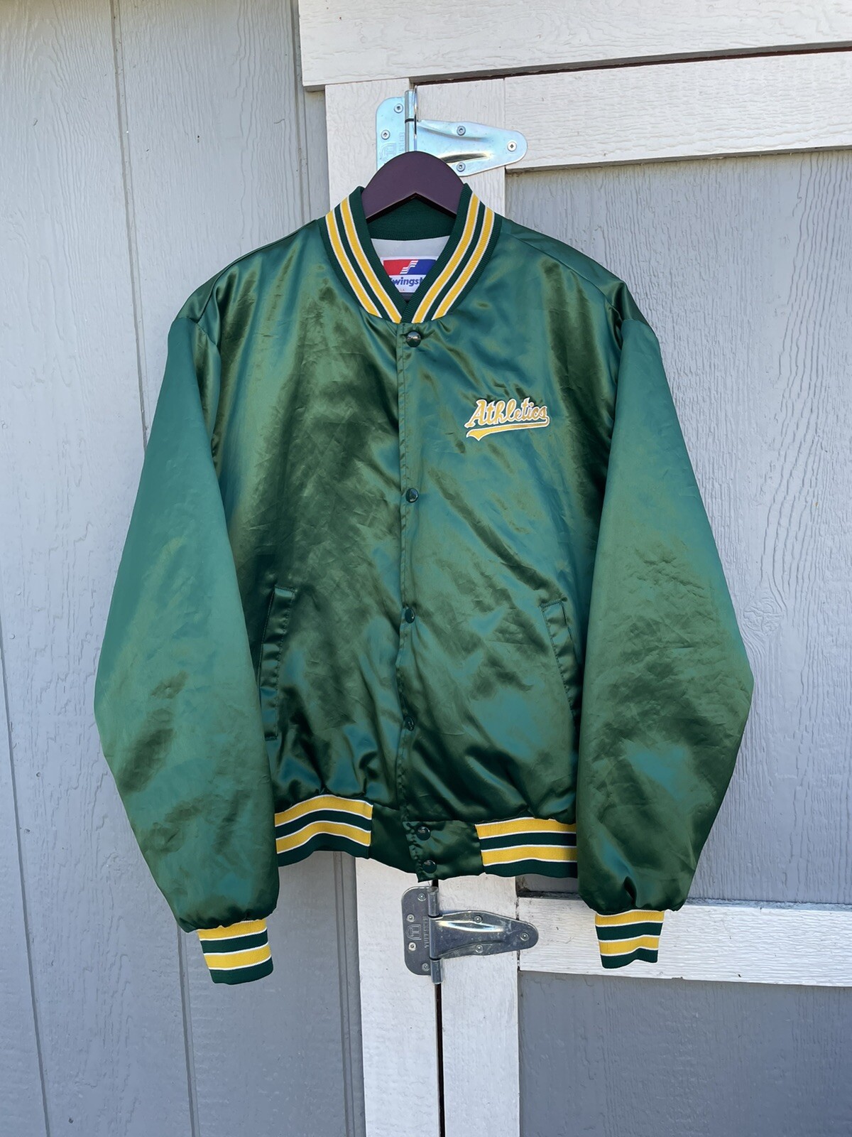 Vintage 90s Swingster Oakland A’s Satin Jacket L