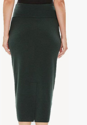 NWT $278 Eileen Fisher Deep Hemlock Wool F/L Pencil Skirt M L XL
