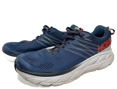 HOKA ONE ONE Clifton 6 Size 11 Men Ensign Blue Orange Air  display picture 1
