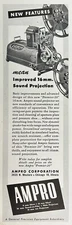 1947 Ampro Premier-20 16mm Projector Print Advertisement